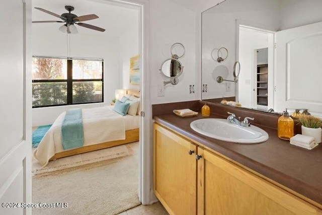 6440 Borasco Dr Unit 1502, Melbourne, FL 32940 - ensuite bathroom featuring vanity and ceiling fan