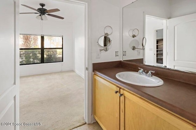 6440 Borasco Dr Unit 1502, Melbourne, FL 32940 - bathroom with vanity and ceiling fan
