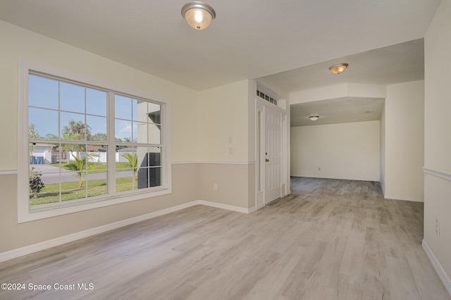 empty room featuring light hardwood / wood-style flooring