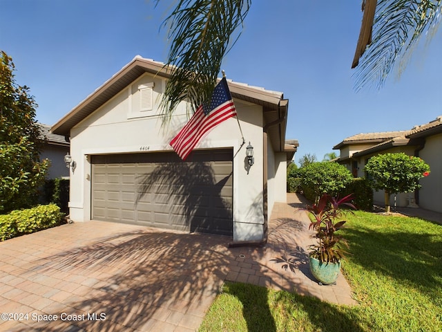 view of front of home with a front yard