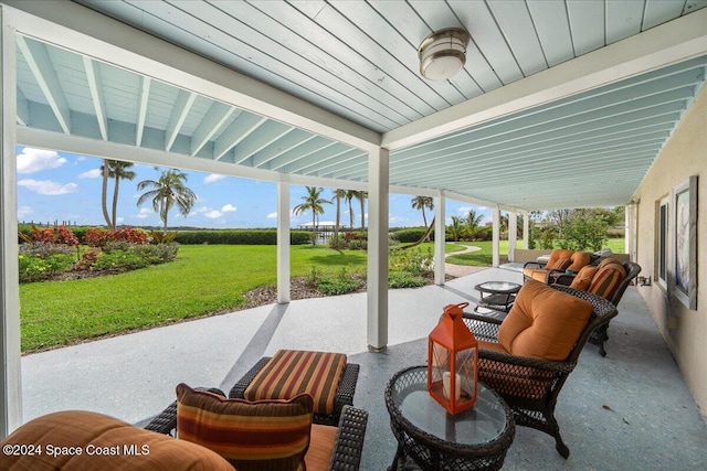 view of patio / terrace featuring an outdoor hangout area