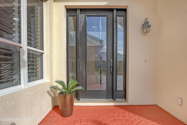 view of doorway to property