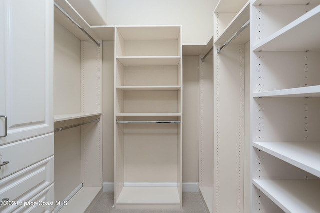 view of walk in closet