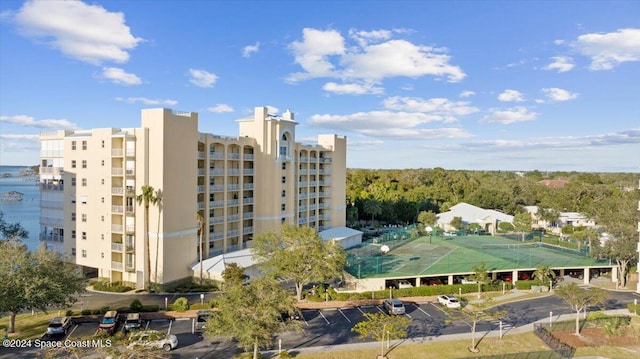 view of property with a water view