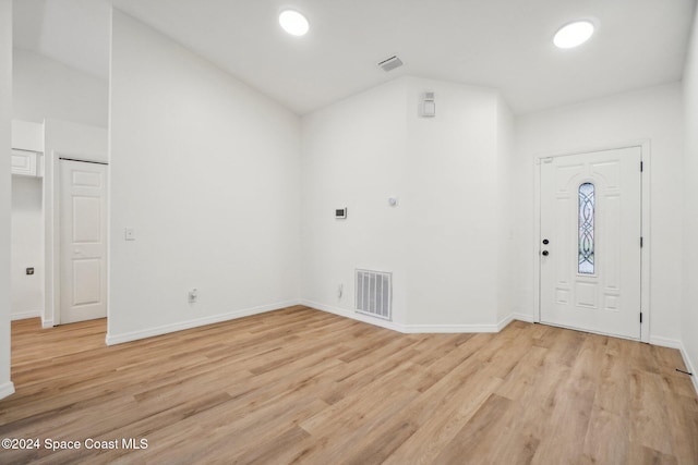 foyer entrance featuring light hardwood / wood-style floors