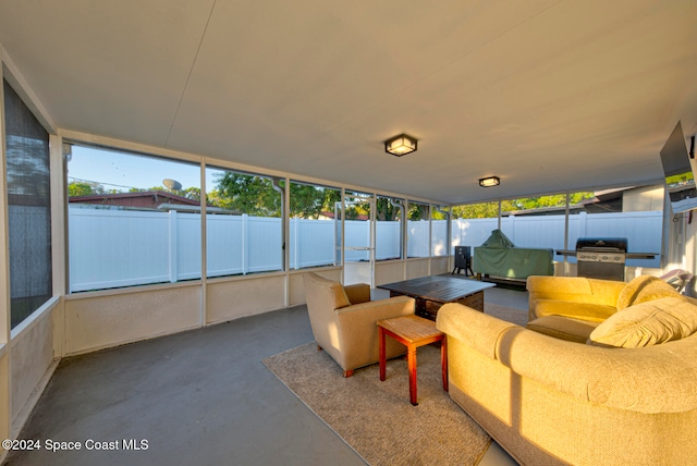 sunroom with plenty of natural light