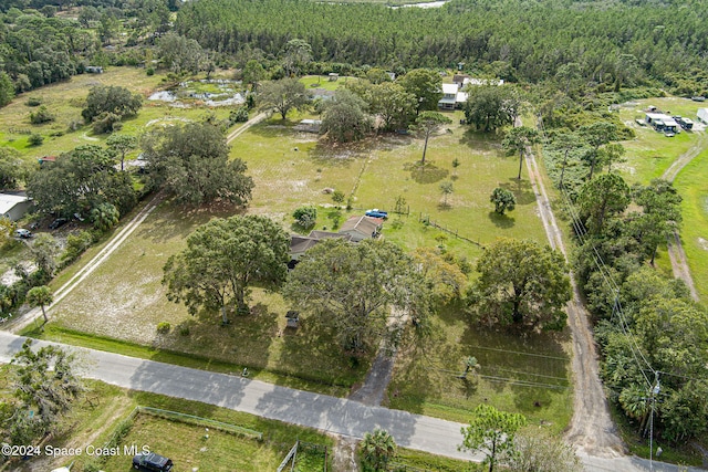 bird's eye view with a rural view
