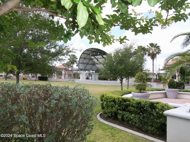 view of community featuring a yard