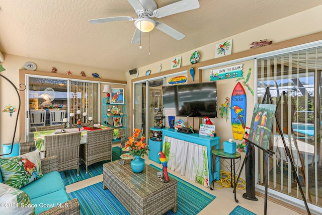 view of patio / terrace with ceiling fan