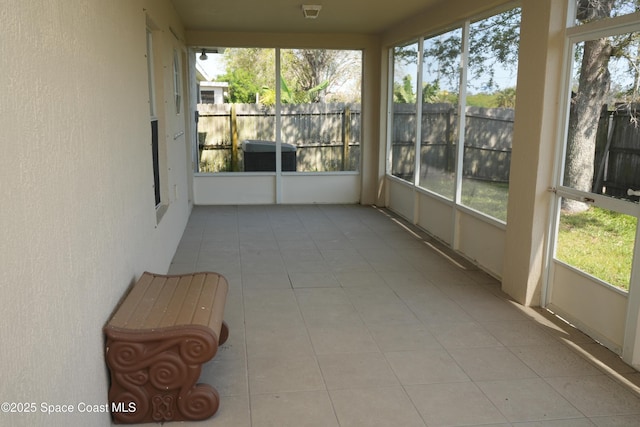 view of sunroom