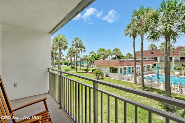 170 Paradise Blvd Unit 17013, Melbourne, FL 32903 - balcony featuring view of pool