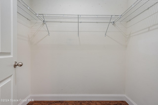 spacious closet with wood-type flooring