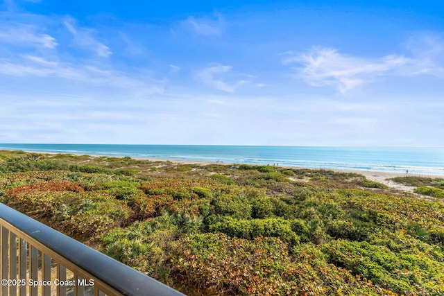 water view featuring a beach view