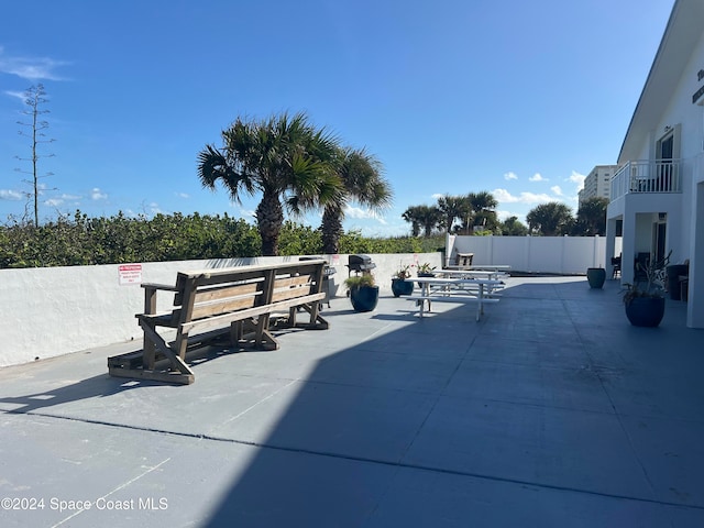 view of patio / terrace featuring a balcony