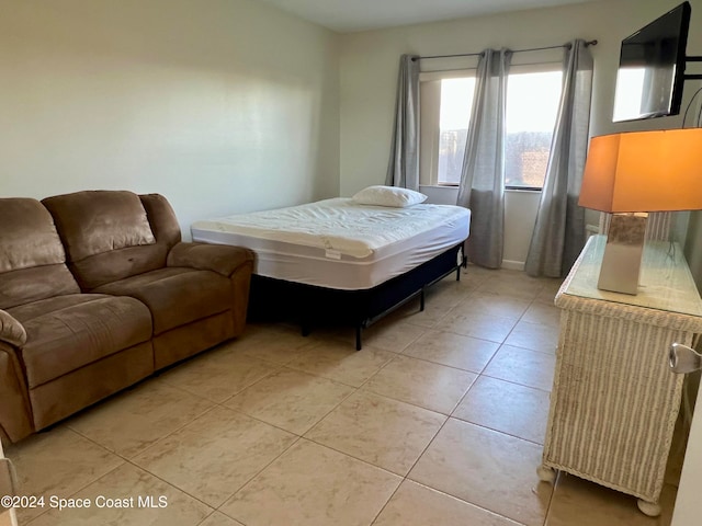 view of tiled bedroom