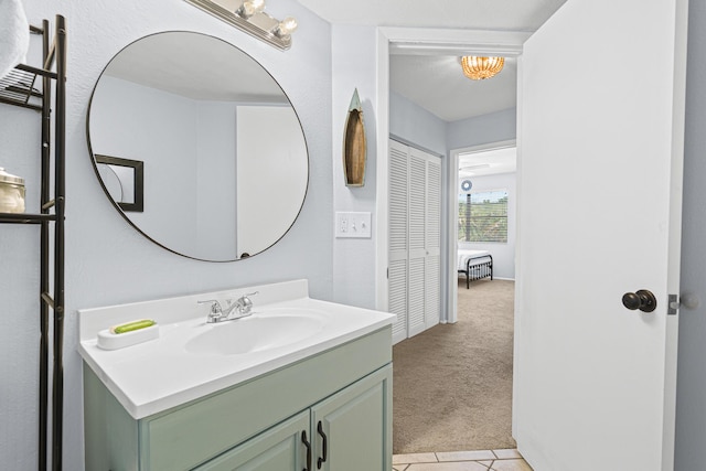 bathroom featuring vanity and tile patterned floors