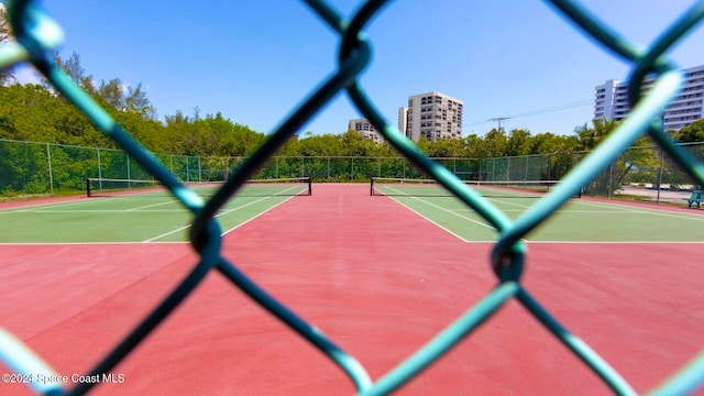 view of tennis court