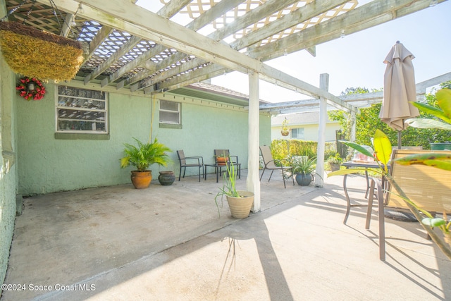 view of patio / terrace with a pergola