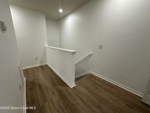 interior space featuring dark wood-type flooring