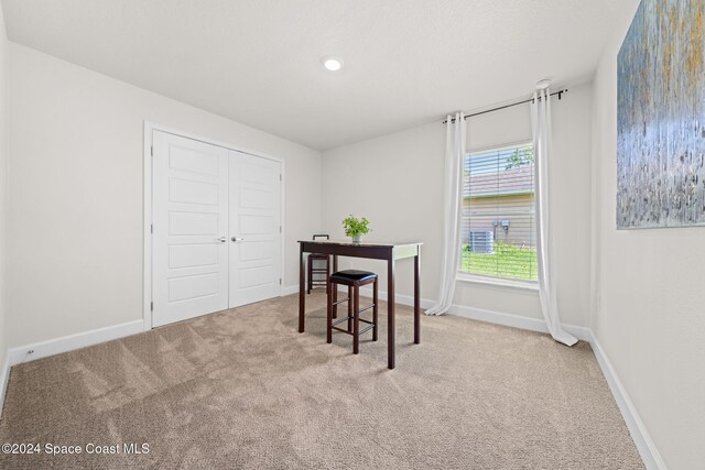 view of carpeted office