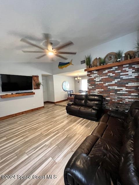 living room featuring wood-type flooring