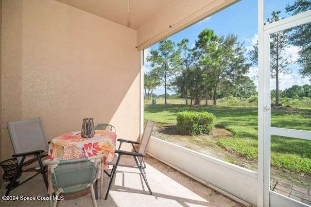 view of sunroom