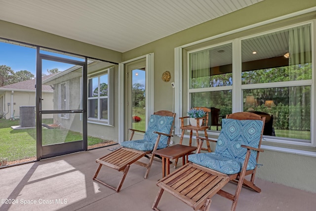 view of sunroom