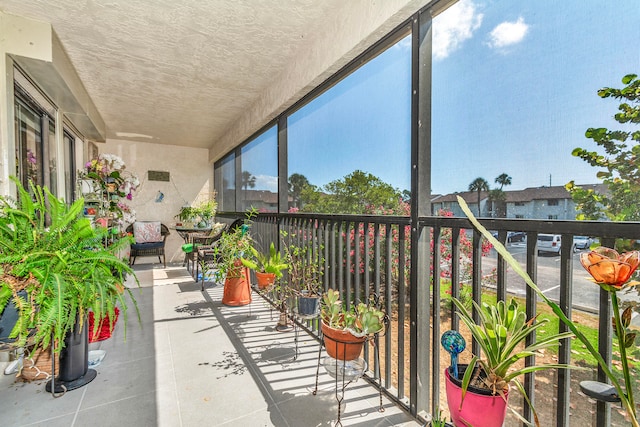 view of sunroom