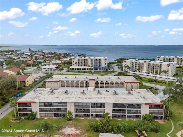 5800 N Banana River Blvd Unit 134, Cape Canaveral, FL 32920 - drone / aerial view featuring a city view and a water view