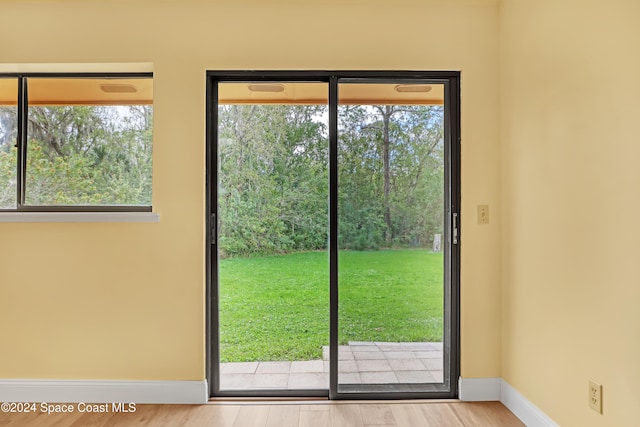 entryway featuring light hardwood / wood-style flooring