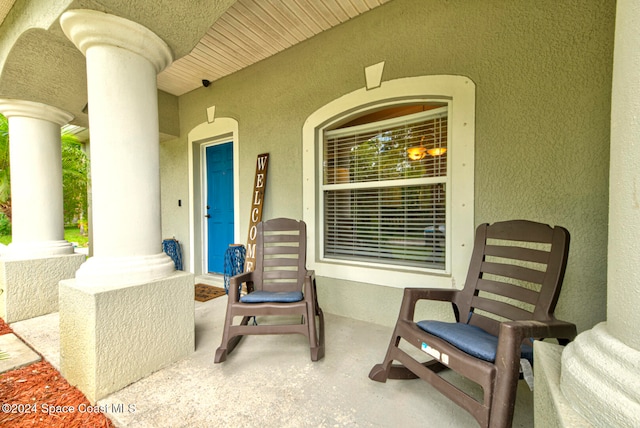 view of patio with a porch