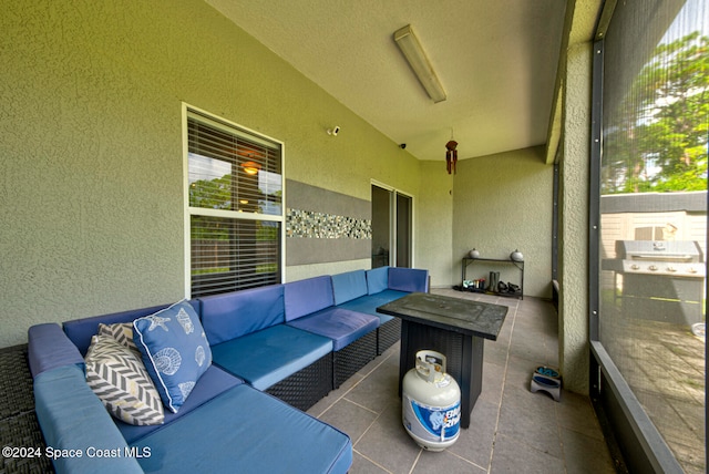 view of patio / terrace with an outdoor hangout area