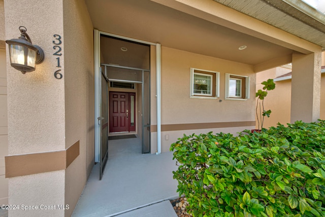 view of doorway to property