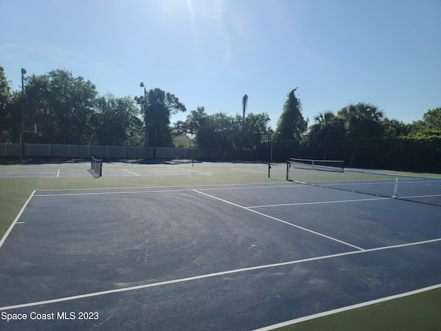 view of tennis court