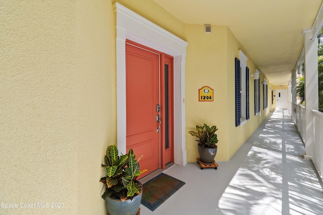 view of doorway to property