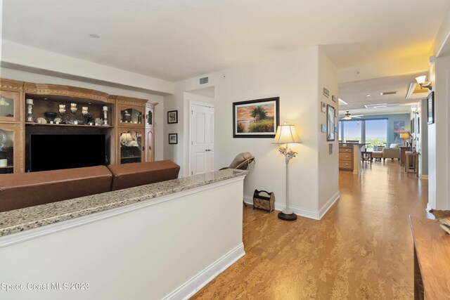 interior space featuring light hardwood / wood-style floors