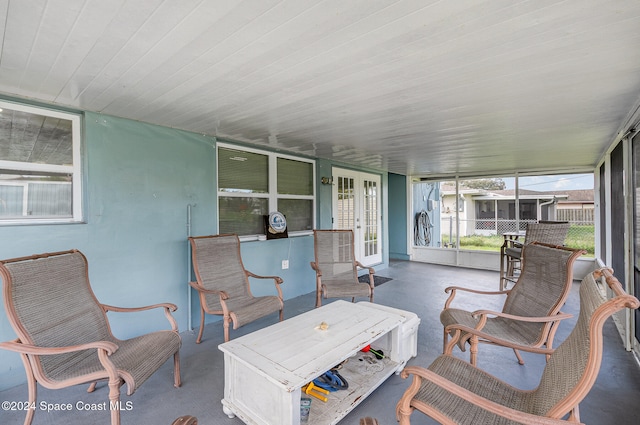 view of sunroom