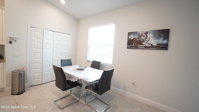 view of tiled dining area