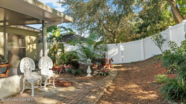 view of yard featuring a patio area