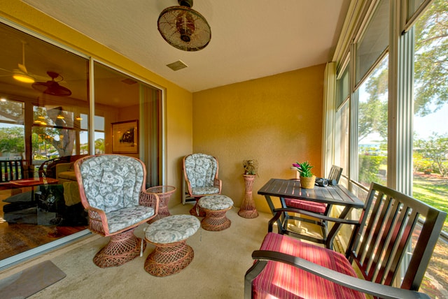 sunroom / solarium featuring a wealth of natural light