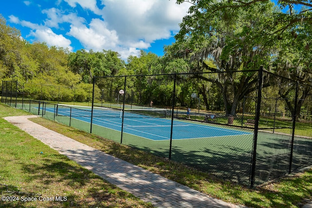 view of tennis court