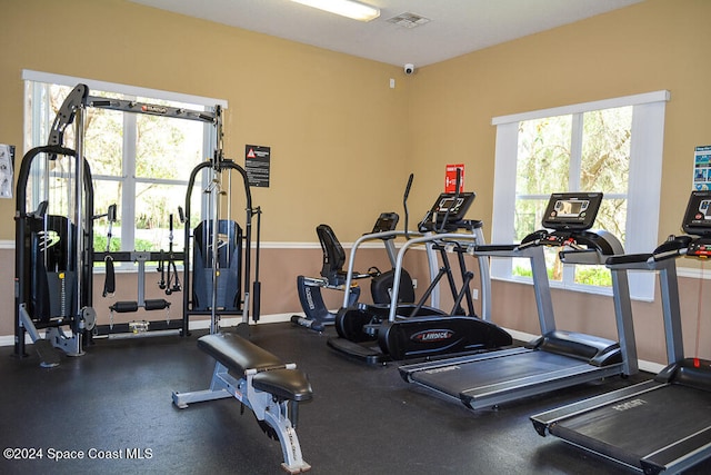 view of workout area