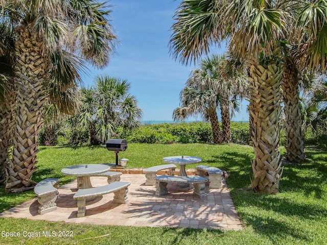 view of yard featuring a patio