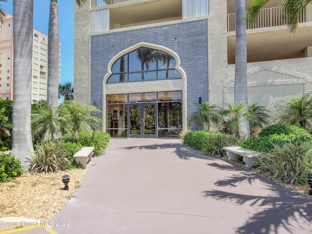 entrance to property with french doors