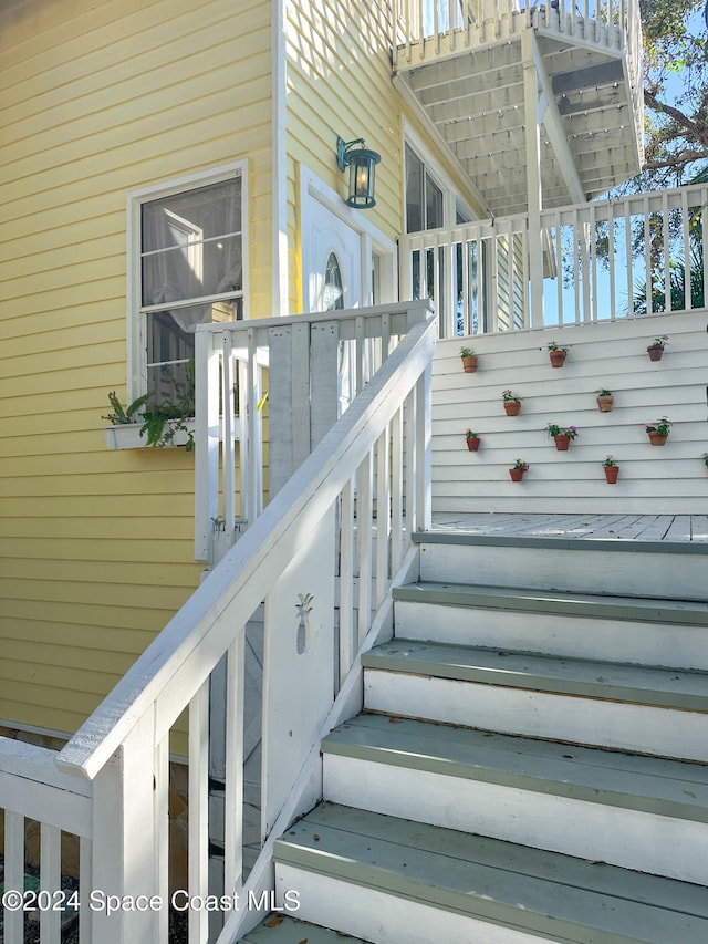 view of stairs