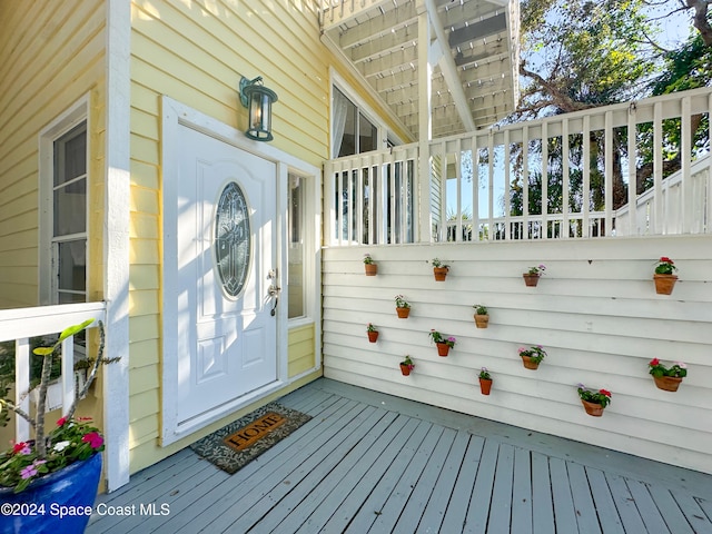 view of wooden deck