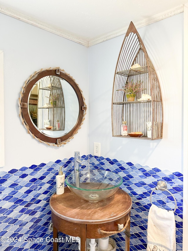 5875 Riverside Dr, Melbourne Beach, FL 32951 - bathroom view of crown molding