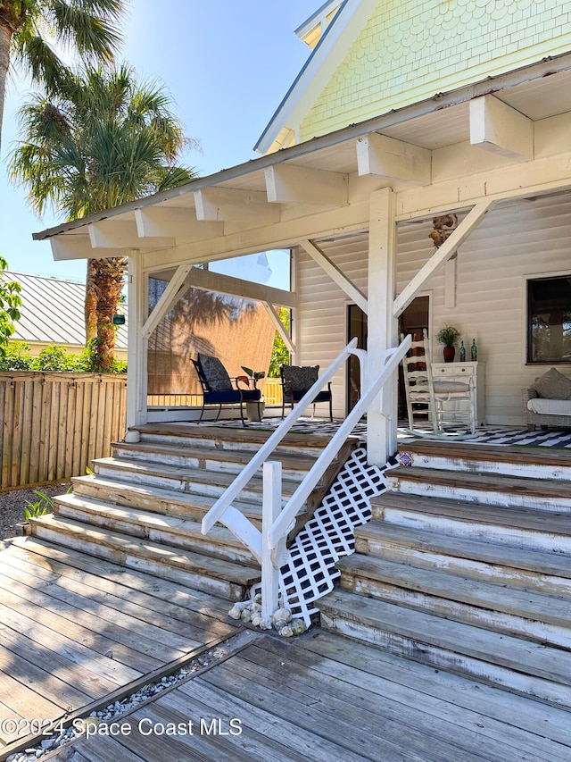 view of wooden deck