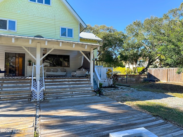 view of wooden deck