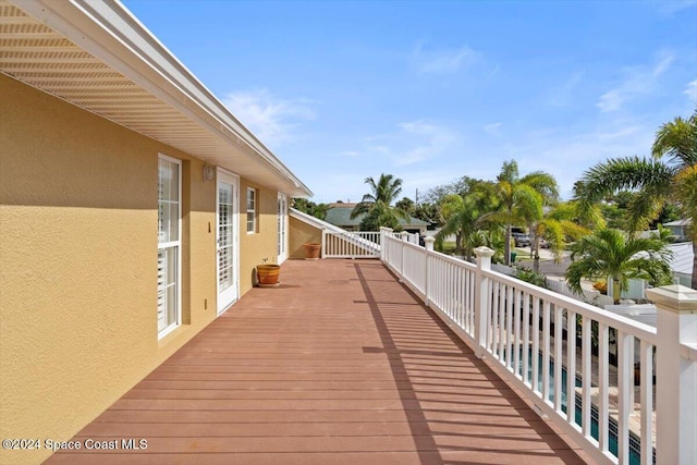 view of wooden terrace